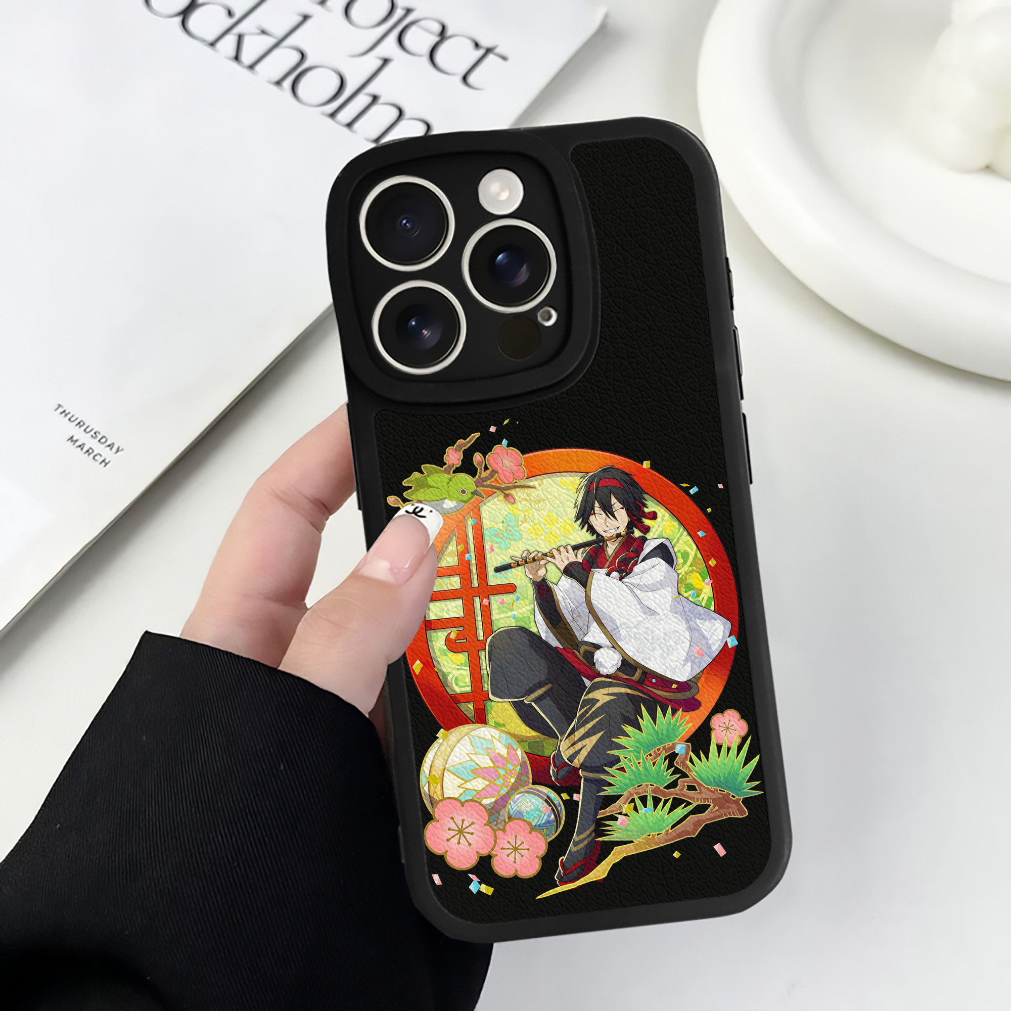 （画像用） 文豪ストレイドッグス Bungo Stray Dogs 【iPhone 16シリーズ対応】シリコンスマホケース（レザー調） 材質：シリコン